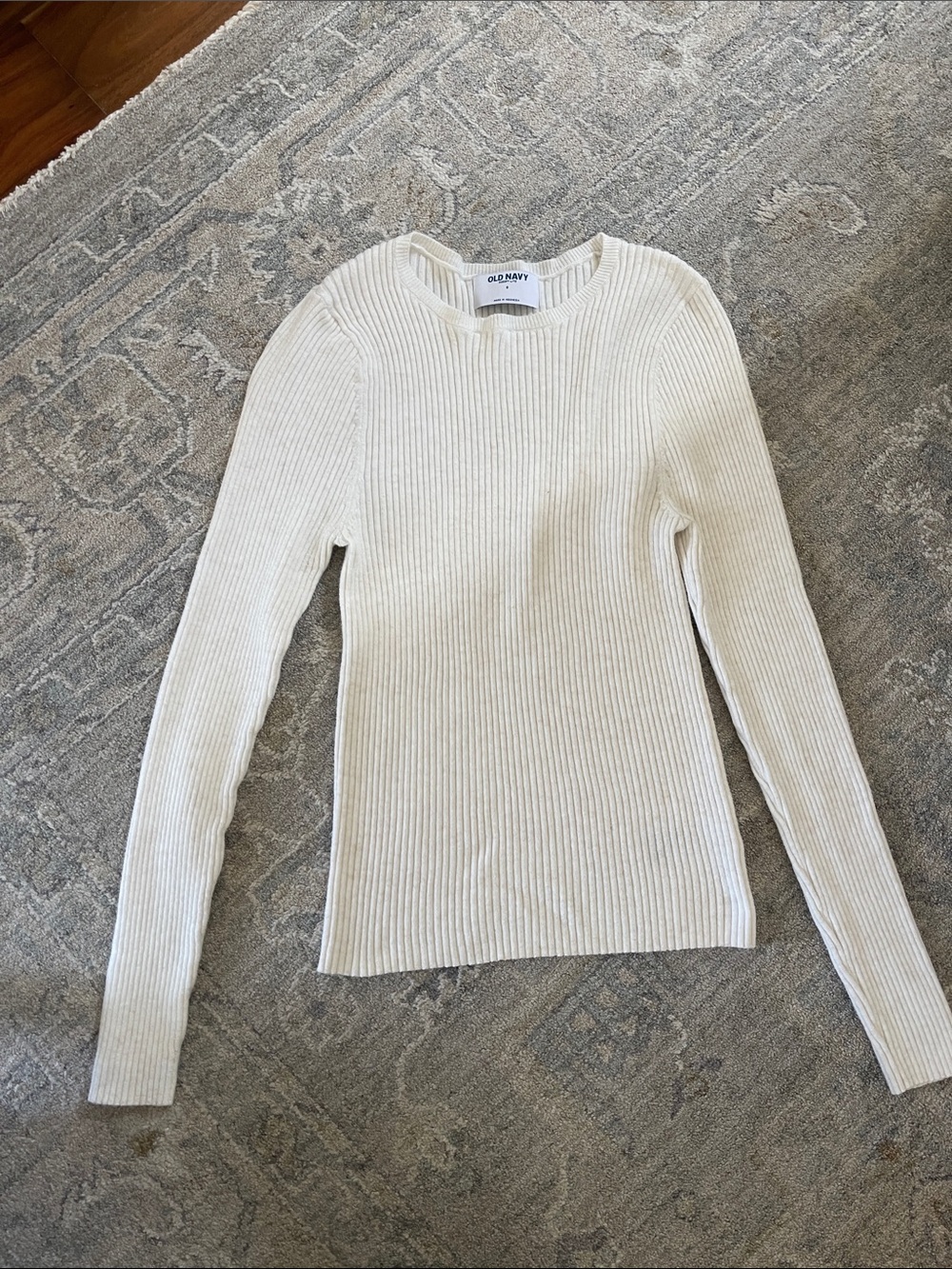 Old Navy Ribbed Crewneck Sweater - Cream